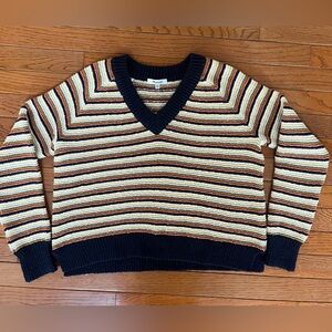Madewell Multi stripe Sweater XS Oversized Cropped